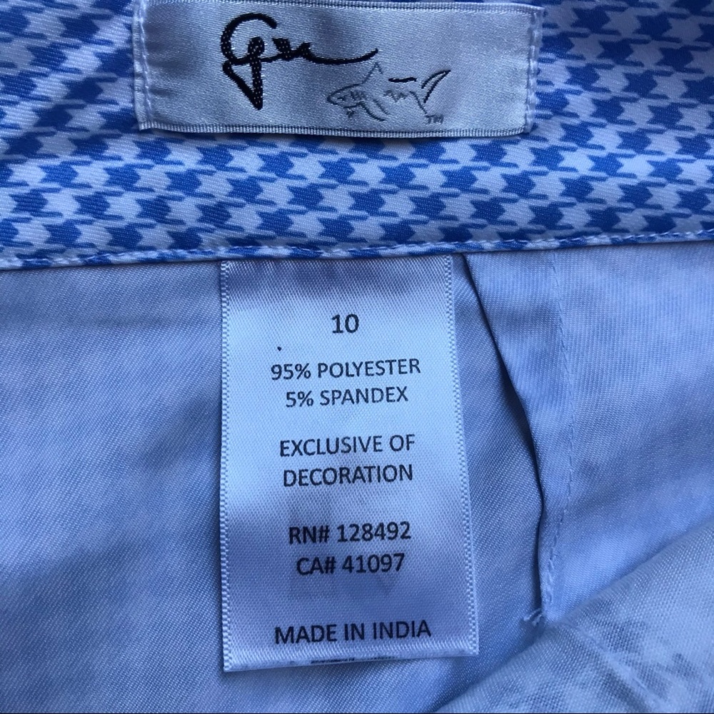 Greg Norman Blue Houndstooth Golf Shorts, EUC, 10 - Picture 4 of 12